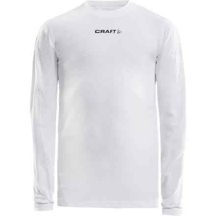 Craft Pro Control Compression Shirt Lange Mouw Kinderen - Wit | Maat: 122/128