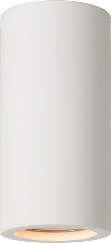 Lucide GIPSY - Plafondspot (Plafondlamp) - Ø 7 cm - 1xGU10 (MR16) - Wit - Japandi