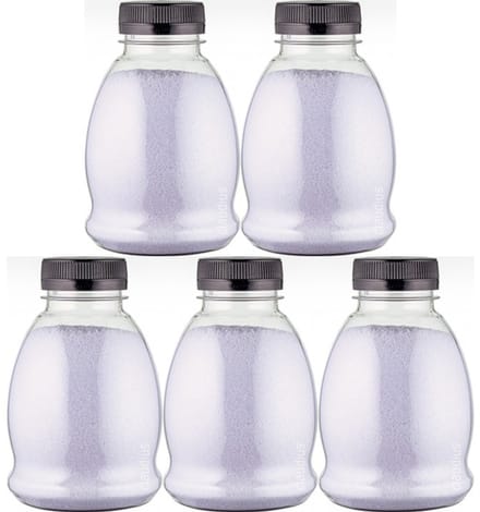 Scrubzout Lavendel - 375 gram - Fles met zwarte dop - Set van 5 stuks - Hydraterende Lichaamsscrub