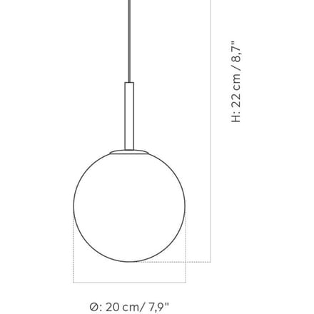 Audo Copenhagen Audo LED hanglamp TR Bulb, 1-lichts, messing/wit, opaalglas