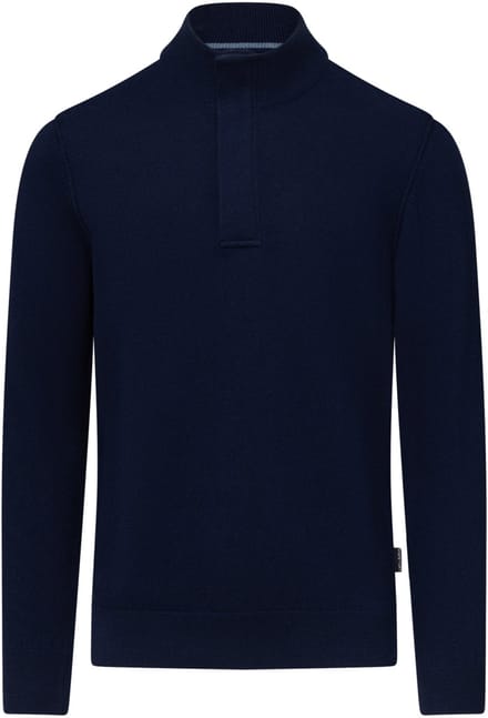 State Of Art Half Zip Trui Wool Blend Navy - Maat M - Heren - Pullovers