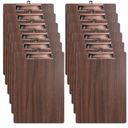 Houten Klembord A4 - Set van 12 Stuks met Metalen Klem