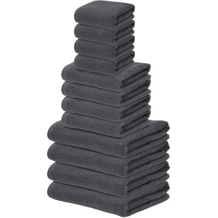 LIVARNO Handdoeken set, 12-delig (Grijs)