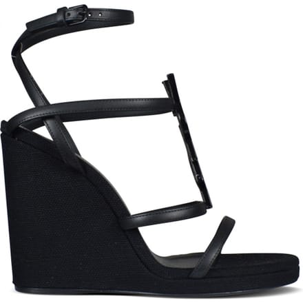 Saint Laurent Cassandra espadrilles Zwart