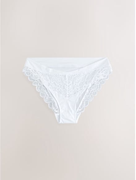Next - Dames - Ultimate Comfort kanten slip met hoge pijpen - Wit