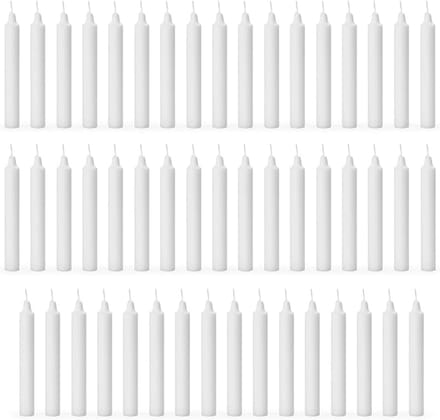 Pack 50 stokkaarsjes White - 3-4 uur brandtijd