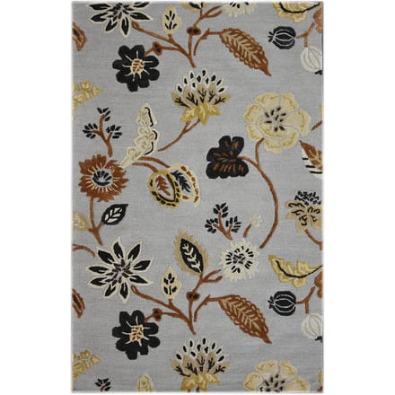 Vloerkleed Flowers handgemaakt wol | Bakero