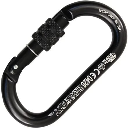 Kong Oval Screw Eenvoudige ovale karabiner zwart