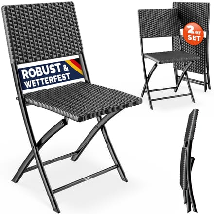 Klapstoel Rome 2 stuks Antraciet Kunststof