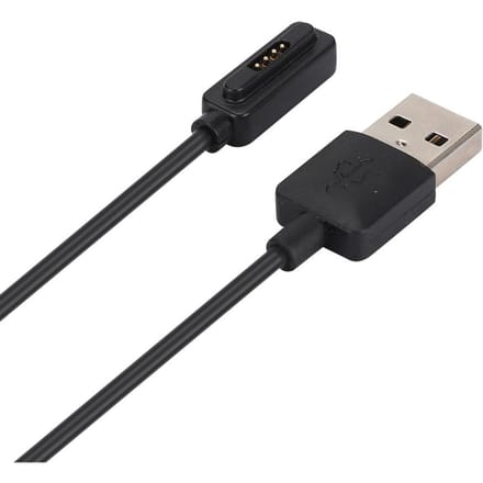 2 STUKS Voor ASUS Zen Watch 2 Oplaadlijn Probe Interface Smartwatch Oplader Kabel Zwart black