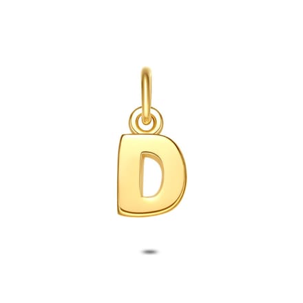 Twice As Nice Hanger in 18kt verguld zilver, letter D