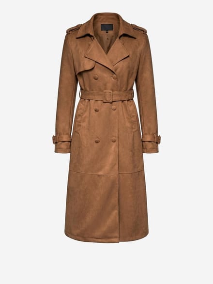 OMBRE Trenchcoat - Lange Mouw - Knopen - Effen Kameel L