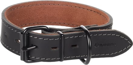 Halsband Montana Zwart Leer Breed