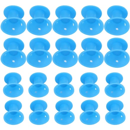 20 stuks Haarroller Zachte Siliconen Verschillende Maten Herbruikbare Haarkruller Haarstyling Tool voor Vrouwen blue