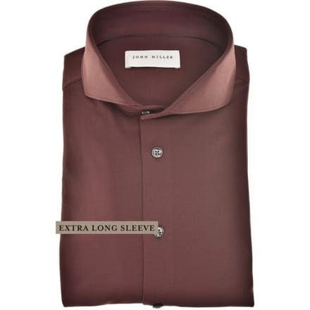 John Miller Overhemd Extra Long Sleeve Hyperstretch Cutaway Collar Mouwlengte 7 Donker Rood / male