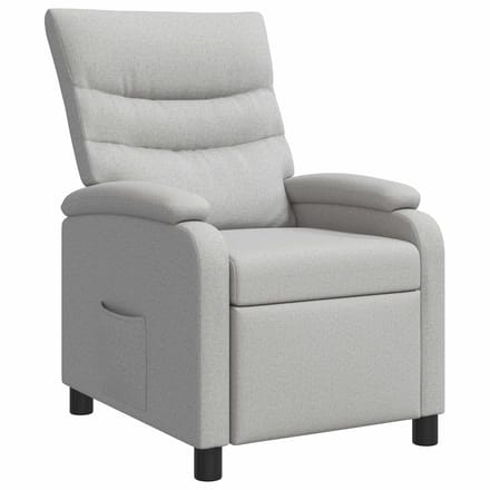 vidaXL Relaxfauteuil Wolkengrijs Stof