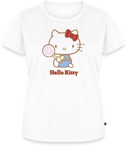 Hello Kitty Met Een Lollipop Premium T Shirt Dames