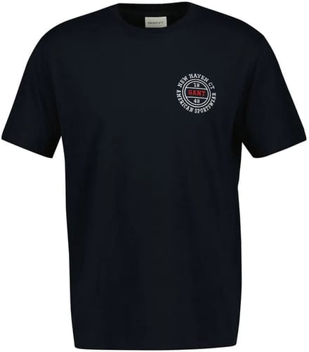 Gant 2003402 T-shirt Met Korte Mouwen Zwart M Man