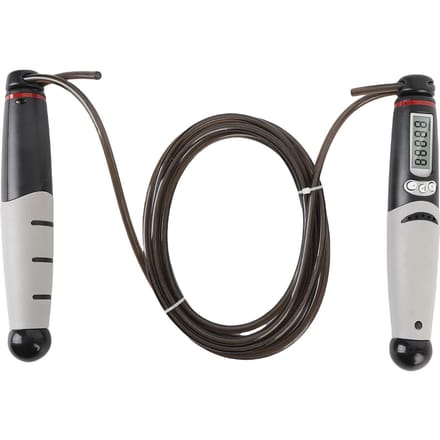 Slim Springtouw met Teller 1 Minuut Timer Oefen Springtouw voor Mannen Vrouwen Springtouw voor gray