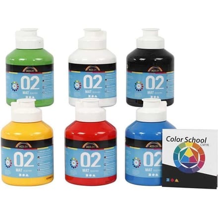A-Color - Acrylic Paint - Matt - 6 x 500 ml (32132)