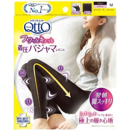 Dr.Scholl Japan - Medi Qtto Soft & Tight Compression Pajama Leggings 1 pair - Black - M