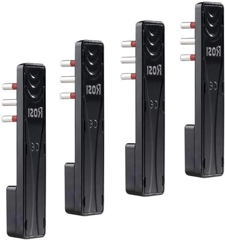 Platte Stekkers - Ultradunne Stekkers - Ruimte Besparen - Slechts 6 mm dik - 4 stuks - Zwart