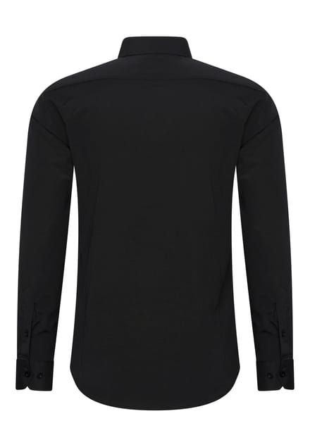 Rusty Neal Overhemden Overhemd Slim Fit Zwart