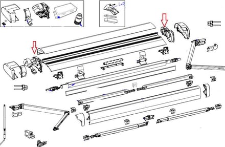 Thule 6300 Binnenkap LH+RH Antraciet