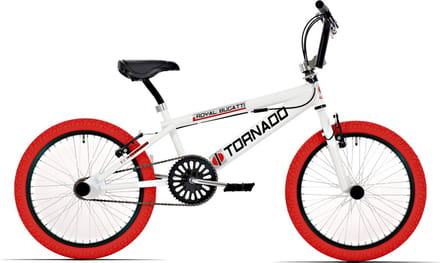 Royal-Bugatti Tornado Freestyle 20-inch BMX-fiets - Wit met rode banden