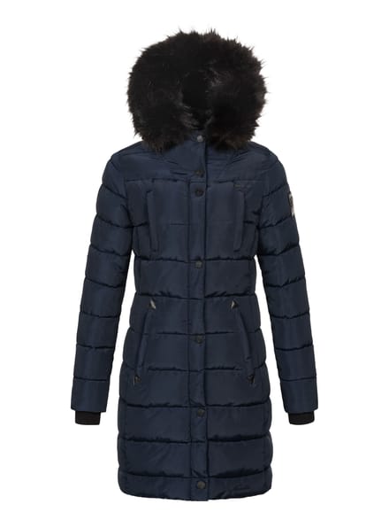 Navahoo dames lange winterjas Lotusblüte Princess – Warm & Elegant