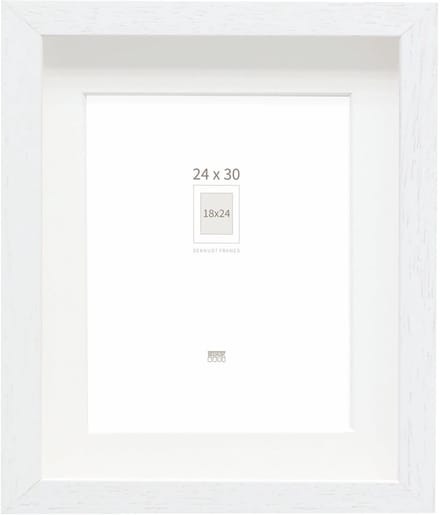 Deknudt Frames Fotolijst - wit met passe-partout - 18x24 / 24x30 cm