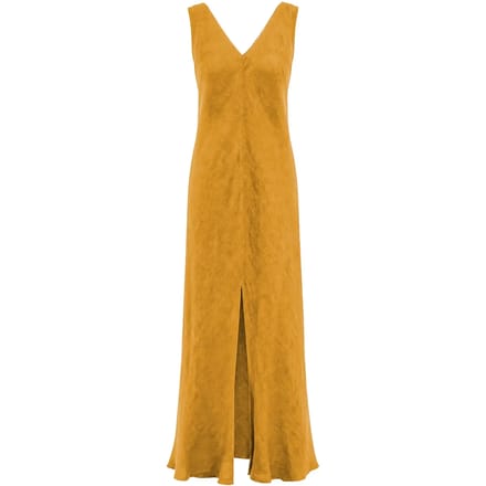 V-hals Jurk met Splitzoom Dames Haris Cotton Essentials