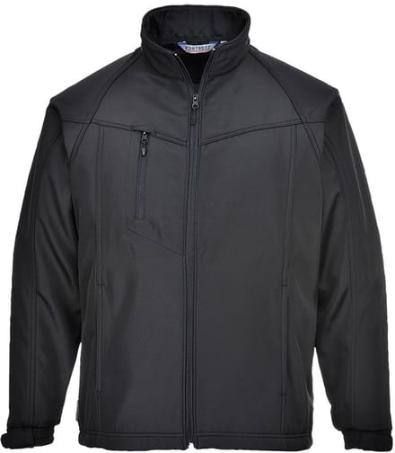 Portwest Oregon Softshell Jas voor heren (3L) TK40 - Zwart - S