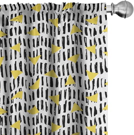 ABAKUHAUS – Geometrische panelen 75x245 cm – microvezel, halfdonker, donkergrijs geel