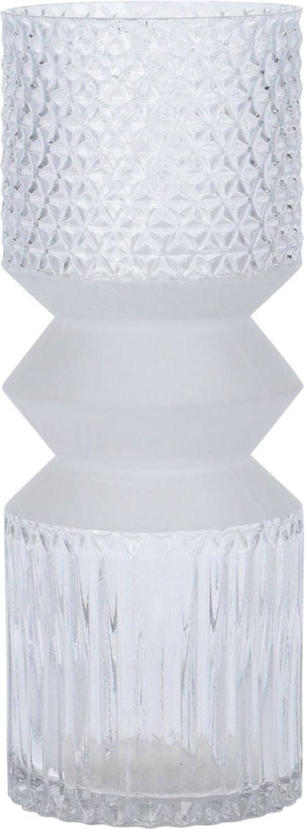 Glazen cilindervormige vaas, 25 cm
