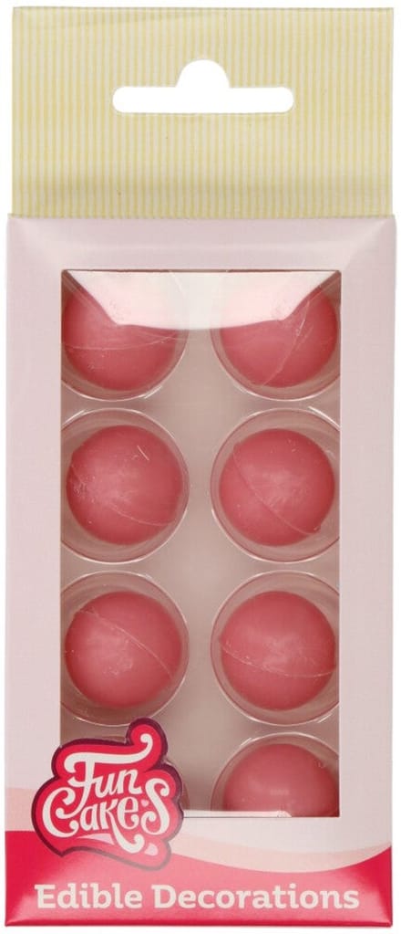 FunCakes Chocolade Balletjes - Chocolade Garnering - Roze - Set/8
