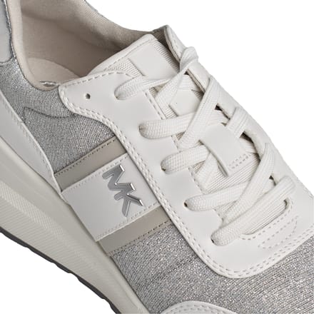 Mabel Dames Sneakers van Leer en Mesh met Glimmende Ketting 43S4MBFSBD