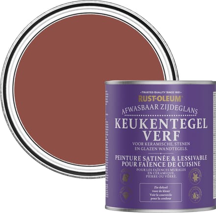 Rust-Oleum Rood Keukentegelverf Zijdeglans - Baksteenrood 750ml