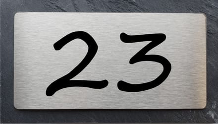 Huisnummerbord leisteen voordeur 23x13cm LS30