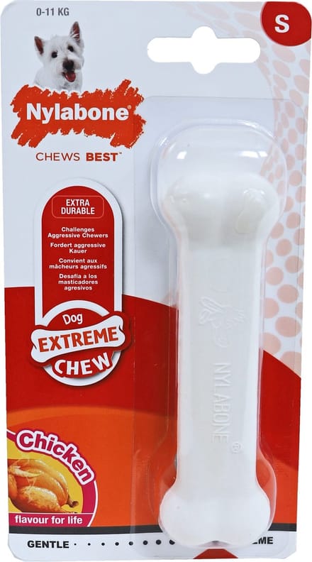 Nylabone Harde Bijters Kluif - Kip - Voor Honden tot 10 kg