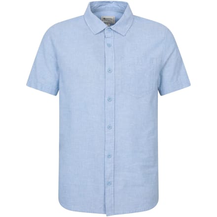 Mountain Warehouse Heren Lowe Linnen Overhemd (Blauw)