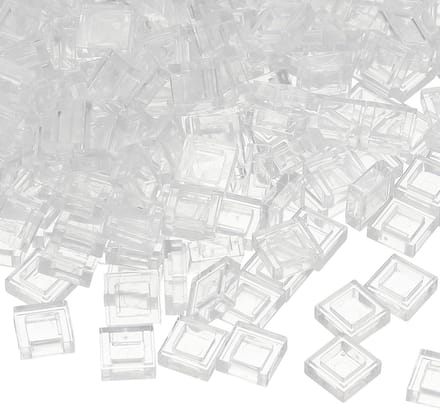Platte Blokken - Mini Bouwstenen - Creatief Bouwen - Glad Oppervlak - 333 Stuks - Transparant