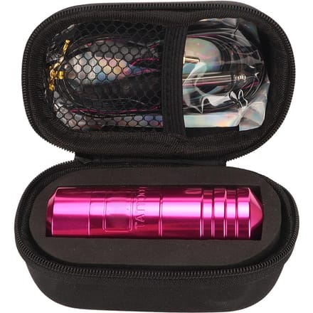 Rotary Tattoo Pen RCA Interface Verstelbare Naaldslag Korte Tattoo Machine Pen met Clipkoord Roze black