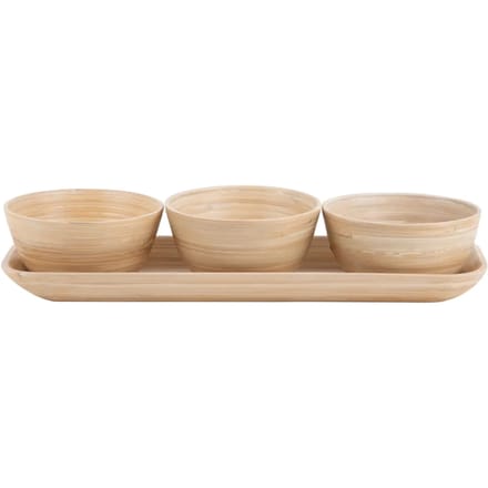 Present Time Schaal Puro - Naturel - 36x12x6cm - Bamboe - Scandinavisch - Woonkamer