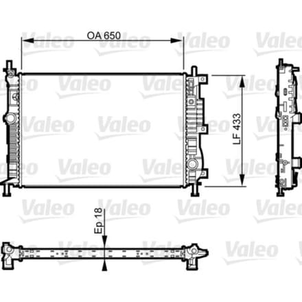 Radiator, motorkoeling VALEO 735555