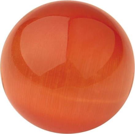 Quiges Verwisselbare Ring Steen Bolletje 8mm - Cateye Oranje - E8RHR009