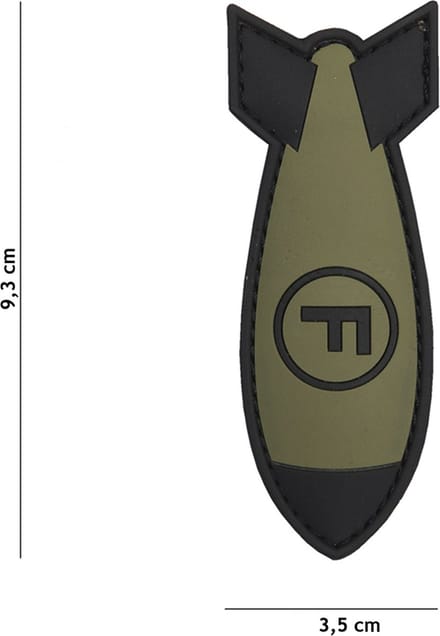 101 Inc Embleem 3D Pvc F. Bom Groen  11116