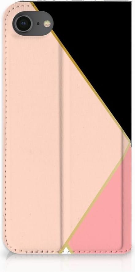 iPhone 7 | 8 | SE (2020) | SE (2022) Stand Case Zwart Roze Vormen