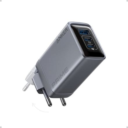 Anker Prime oplader 100 W USB-C-oplader - 3-poorts GaN opvouwbare en compacte Anker wandlader