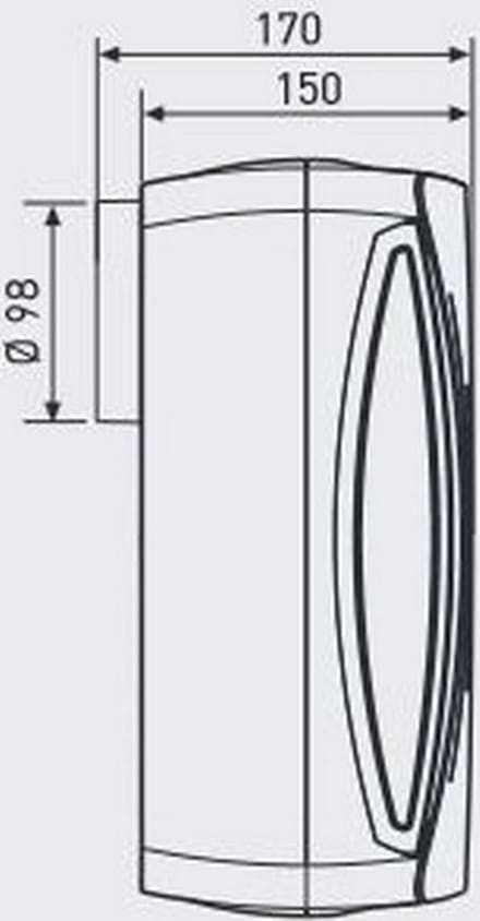 Soler & Palau, EBB-250N S badkamerventilator, 230V, doorsnede 100mm, 280 m³/u